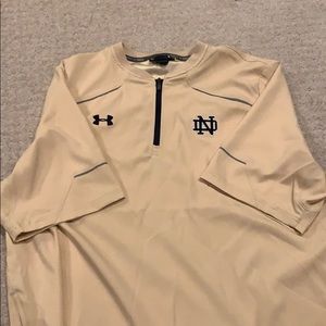 Under Armour gold short sleeve coaches shirt